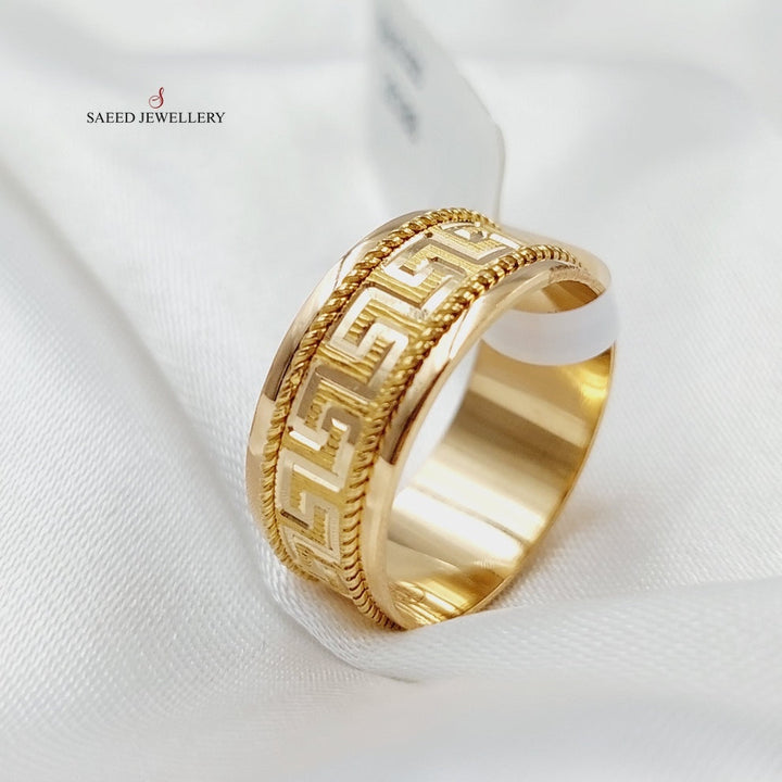 21K Gold Virna Wedding Ring by Saeed Jewelry - Image 10