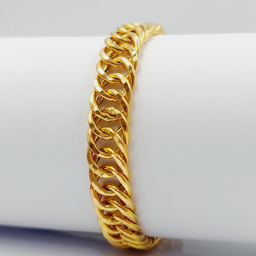 21K Gold Cuban Links Bracelet by Saeed Jewelry - Image 10