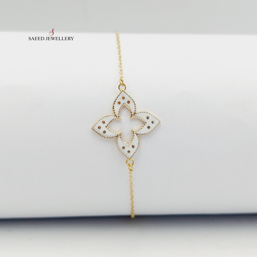 18K Gold Clover Bracelet by Saeed Jewelry - Image 7