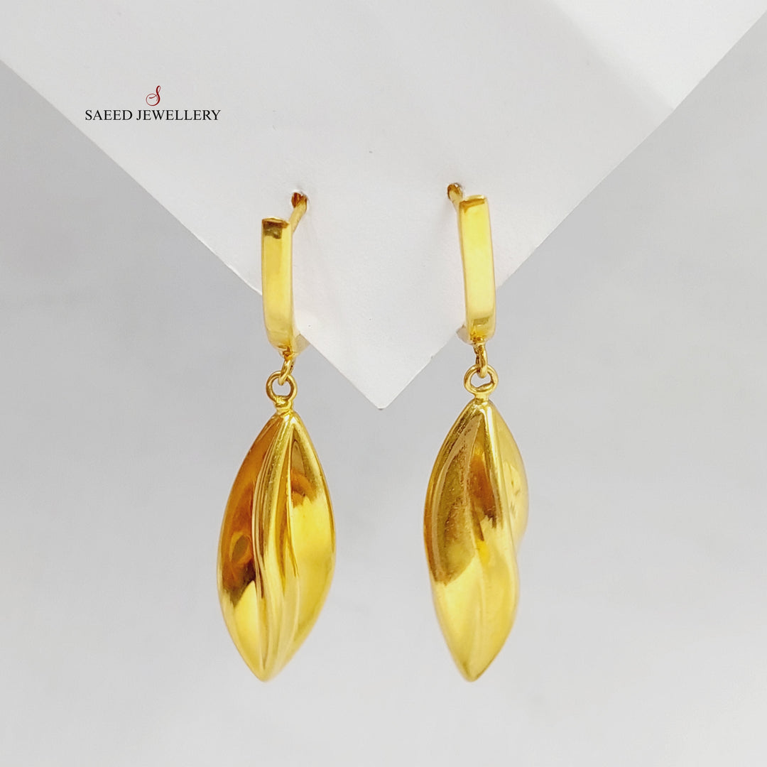 21K Gold Fancy Earrings by Saeed Jewelry - Image 8