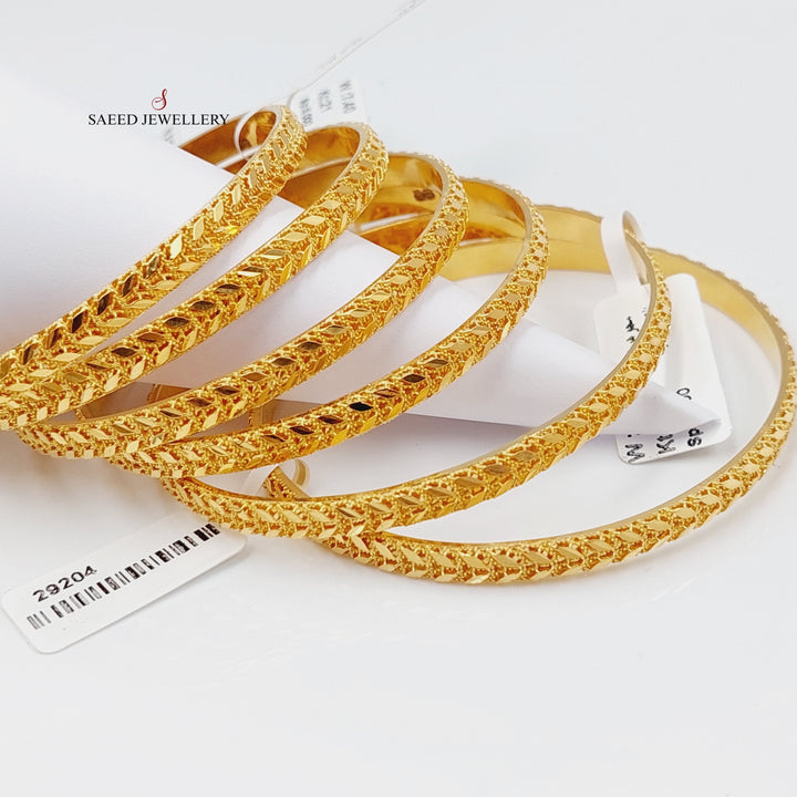 21K Gold Spike Bangle by Saeed Jewelry - Image 7