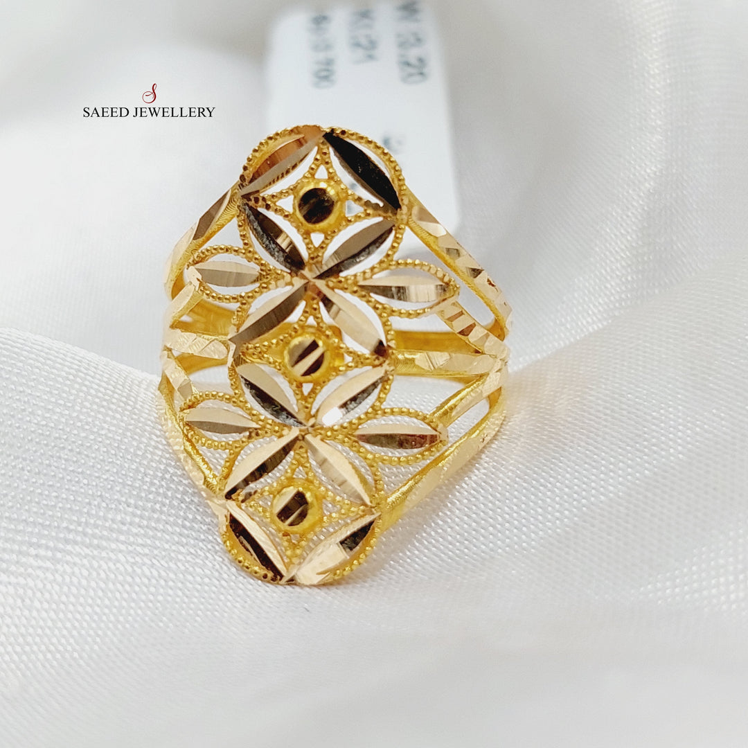 21K Gold Leaf Ring by Saeed Jewelry - Image 9