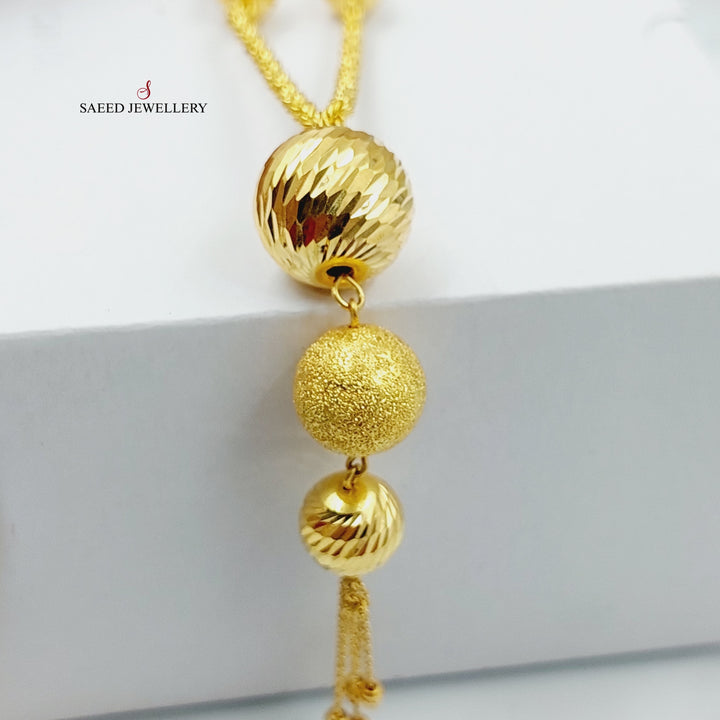 21K Gold Balls Balls Necklace by Saeed Jewelry - Image 14