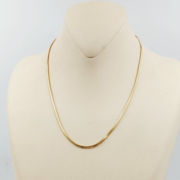 18K Gold Flat Chain 40cm by Saeed Jewelry - Image 24