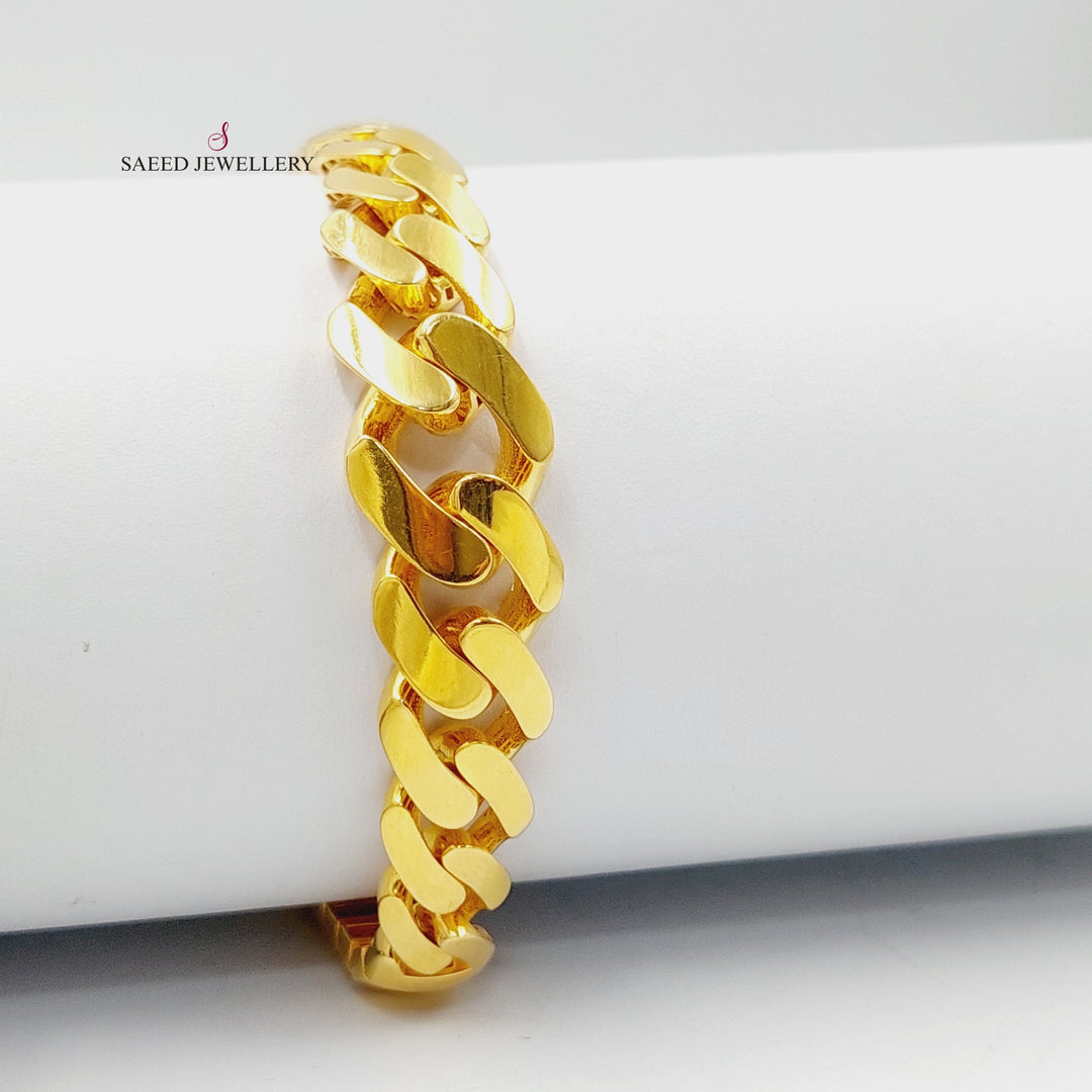 21K Gold Cuban Links Bracelet by Saeed Jewelry - Image 7