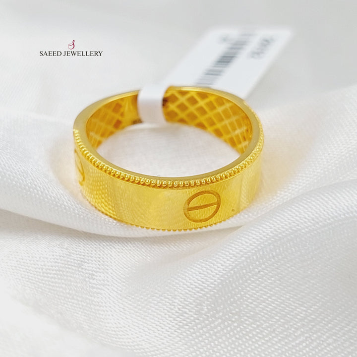 21K Gold Figaro Ring by Saeed Jewelry - Image 9