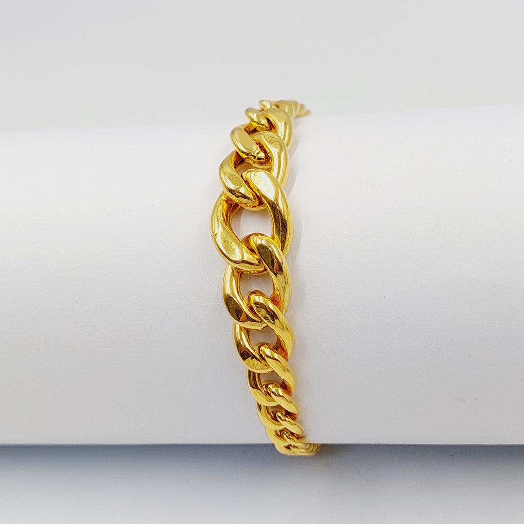 21K Gold Cuban Links Bracelet by Saeed Jewelry - Image 7