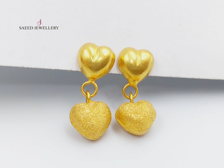 21K Gold Fancy screw Earrings by Saeed Jewelry - Image 8