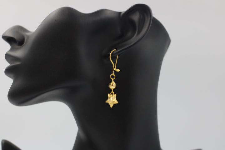 21K Gold 21K Clover Earrings by Saeed Jewelry - Image 8