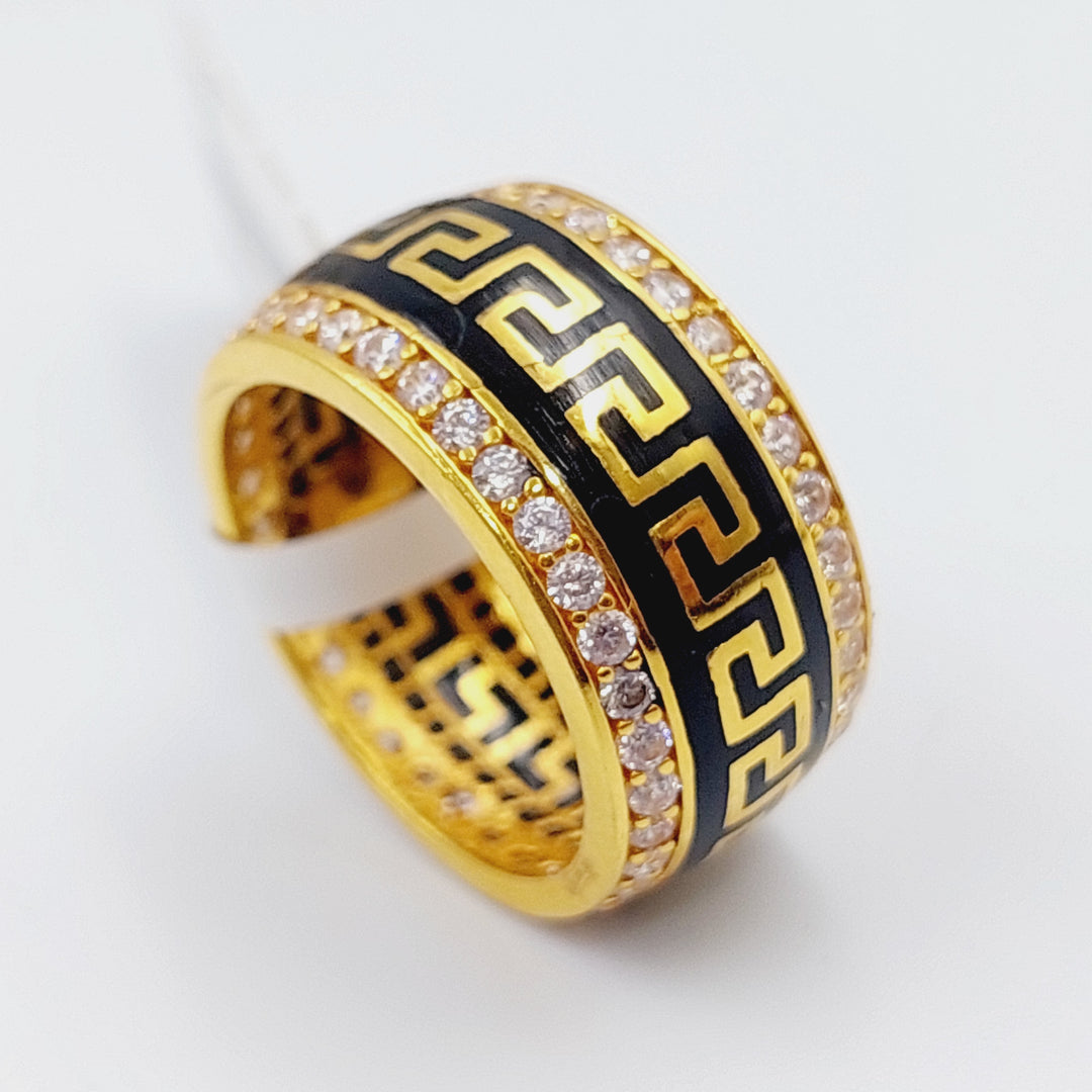 21K Gold Zirconia Wedding Ring by Saeed Jewelry - Image 10