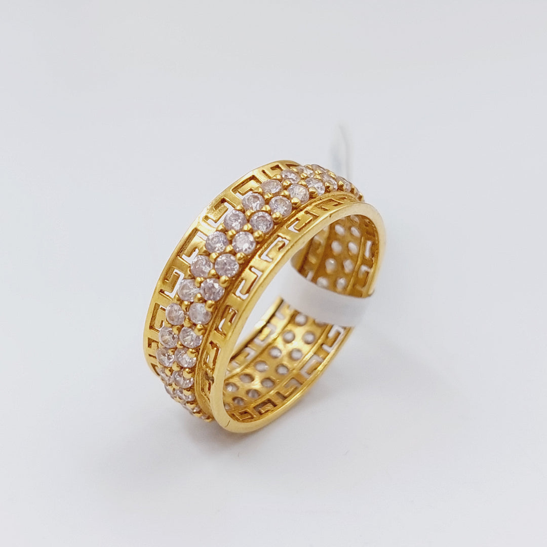 21K Gold Zirconia Wedding Ring by Saeed Jewelry - Image 6