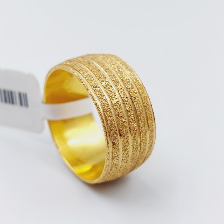 21K Gold Laser Wedding Ring by Saeed Jewelry - Image 10