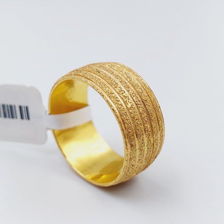 21K Gold Laser Wedding Ring by Saeed Jewelry - Image 11