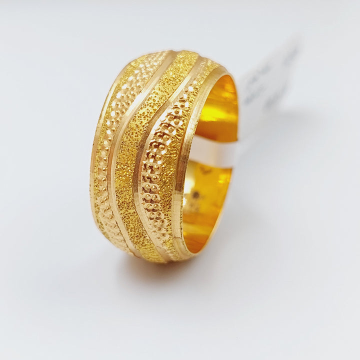 21K Gold Laser Wedding Ring by Saeed Jewelry - Image 15