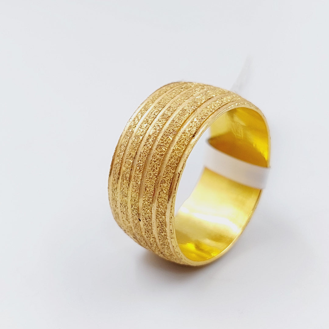 21K Gold Laser Wedding Ring by Saeed Jewelry - Image 9