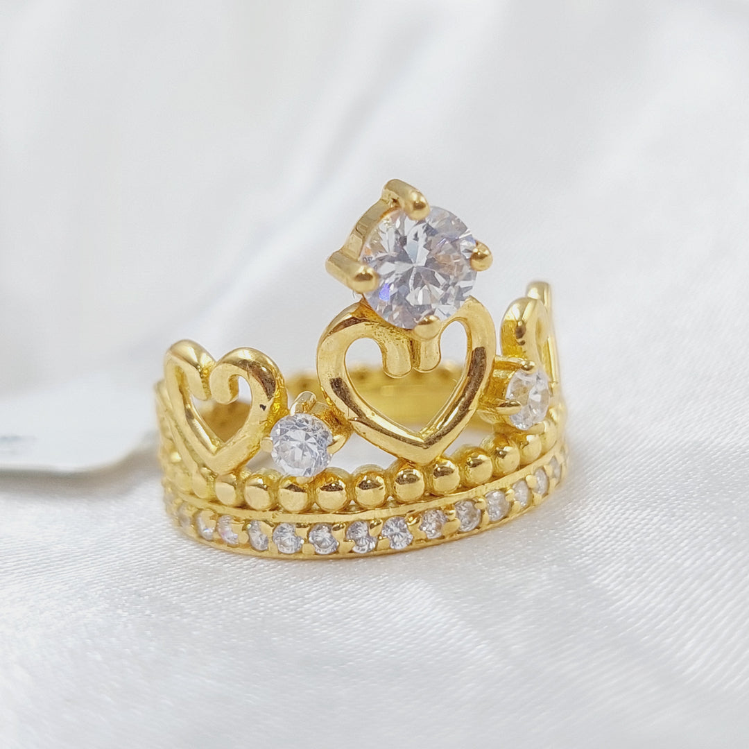 18K Gold Crown Wedding Ring by Saeed Jewelry - Image 15