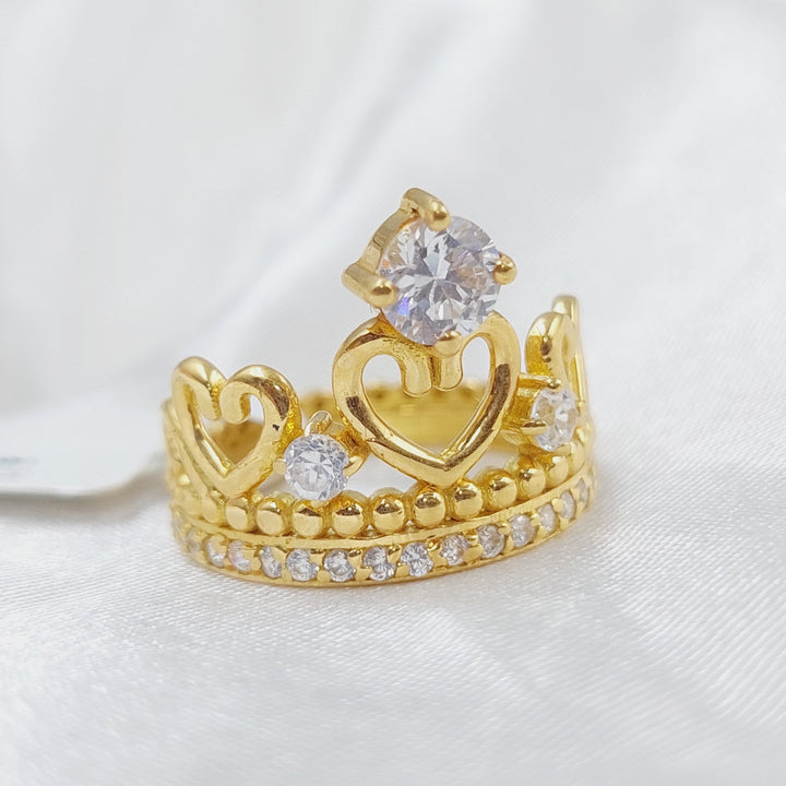 18K Gold Crown Wedding Ring by Saeed Jewelry - Image 10