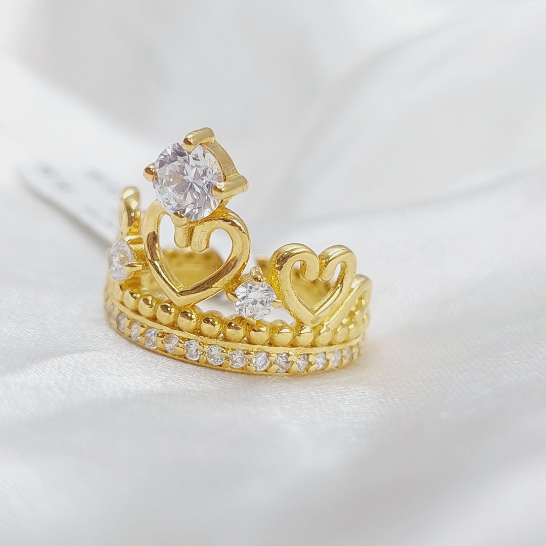 18K Gold Crown Wedding Ring by Saeed Jewelry - Image 12