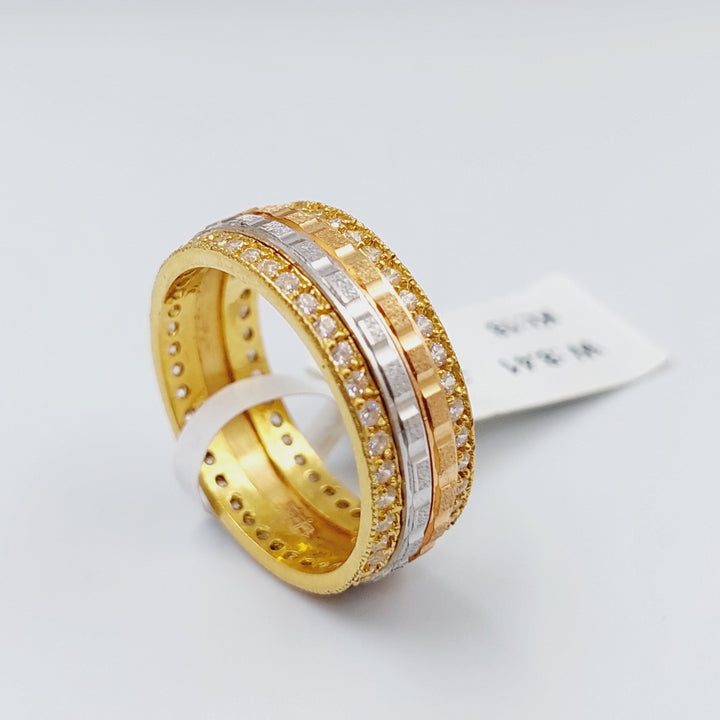 18K Gold Colored Zirconia Wedding Ring by Saeed Jewelry - Image 10