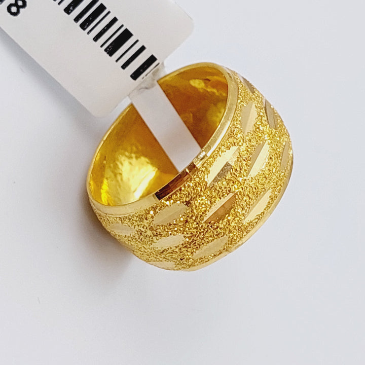 21K Gold Sugar Wedding Ring by Saeed Jewelry - Image 7