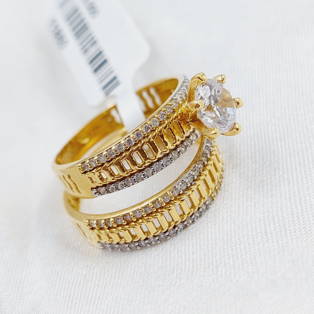 18K Gold Twins Engagement Ring by Saeed Jewelry - Image 9