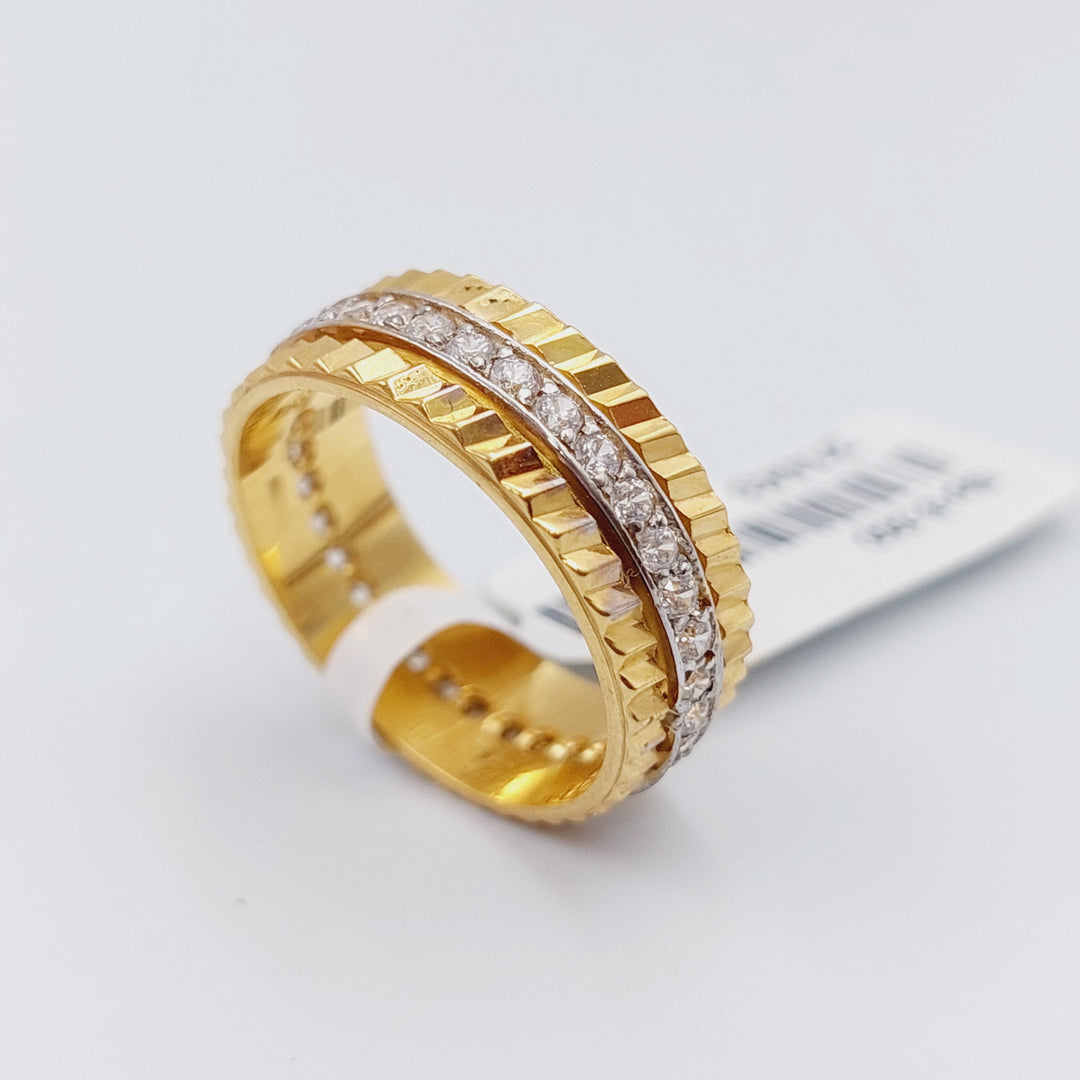 21K Gold CNC Wedding Ring by Saeed Jewelry - Image 4