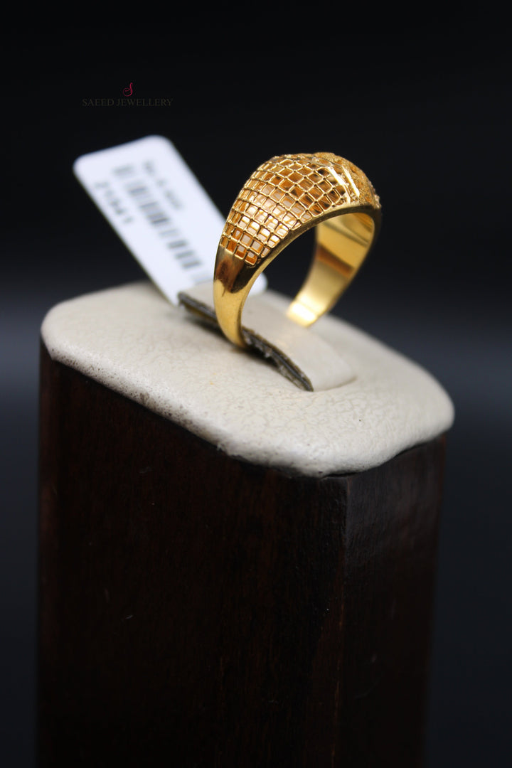 21K Gold Kuwaiti Ring by Saeed Jewelry - Image 9