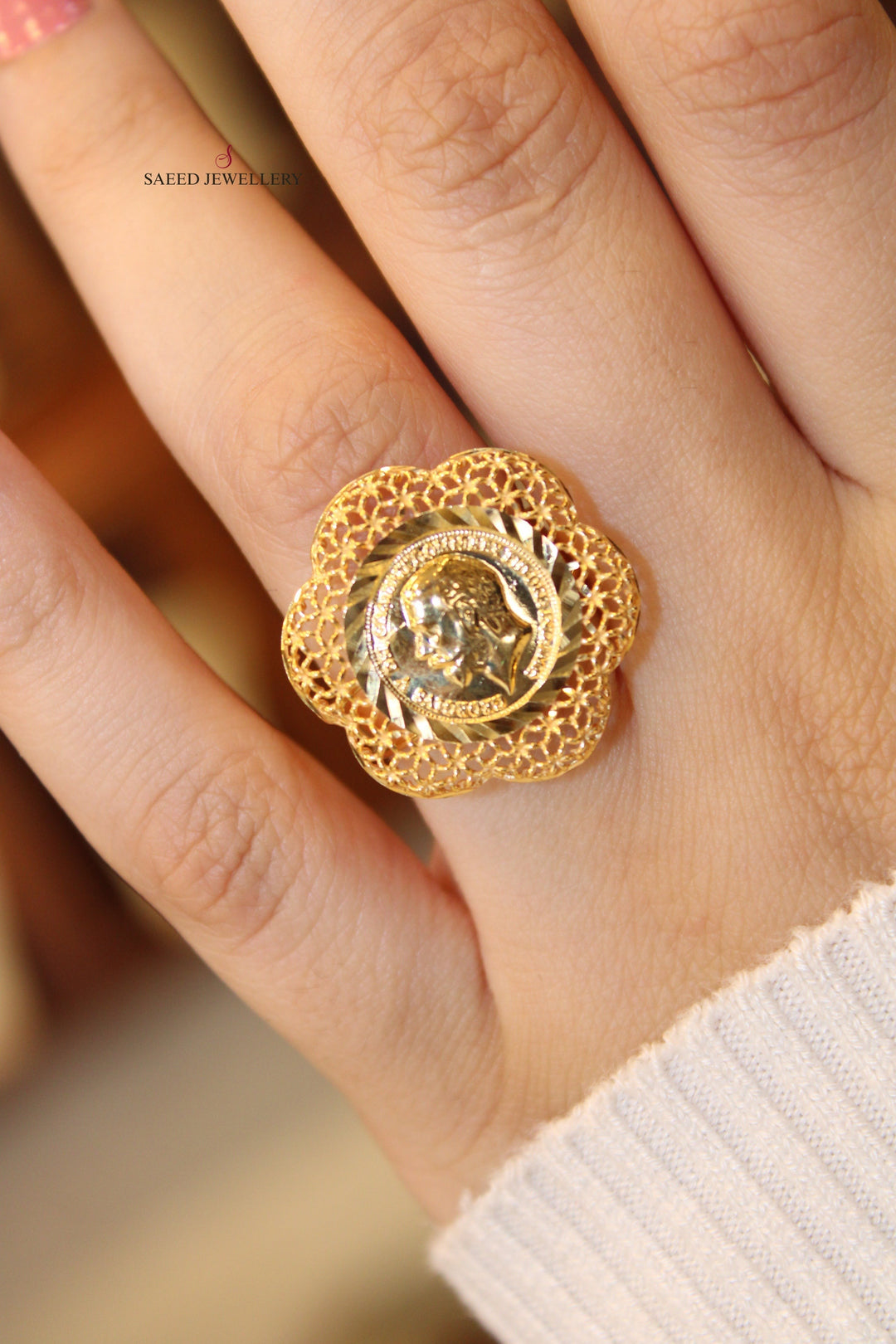 21K Gold Fancy Ring by Saeed Jewelry - Image 7