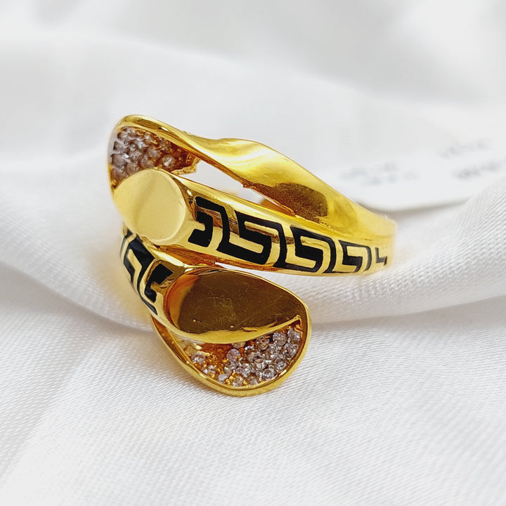 21K Gold Enamel Fancy Ring by Saeed Jewelry - Image 9