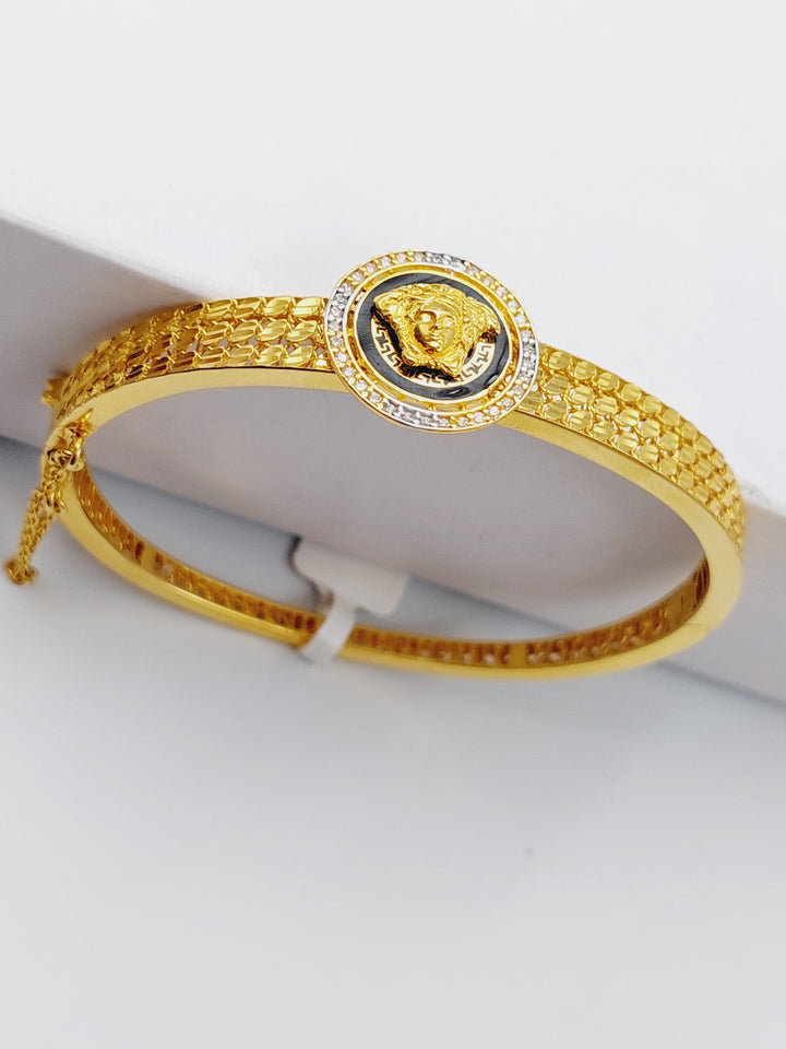 21K Gold Zirconia Bracelet by Saeed Jewelry - Image 7