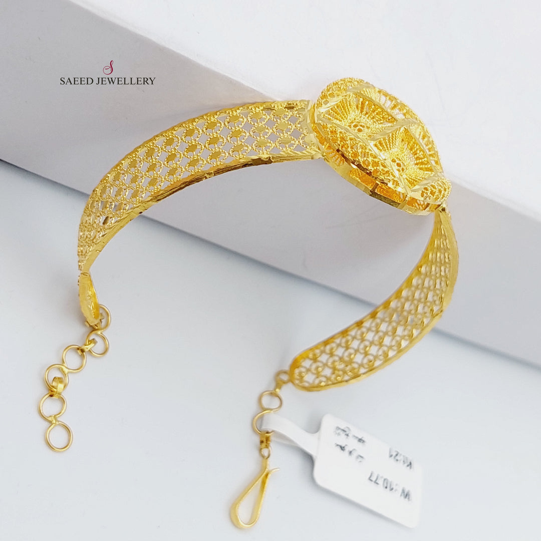 21K Gold Fancy Bracelet by Saeed Jewelry - Image 6