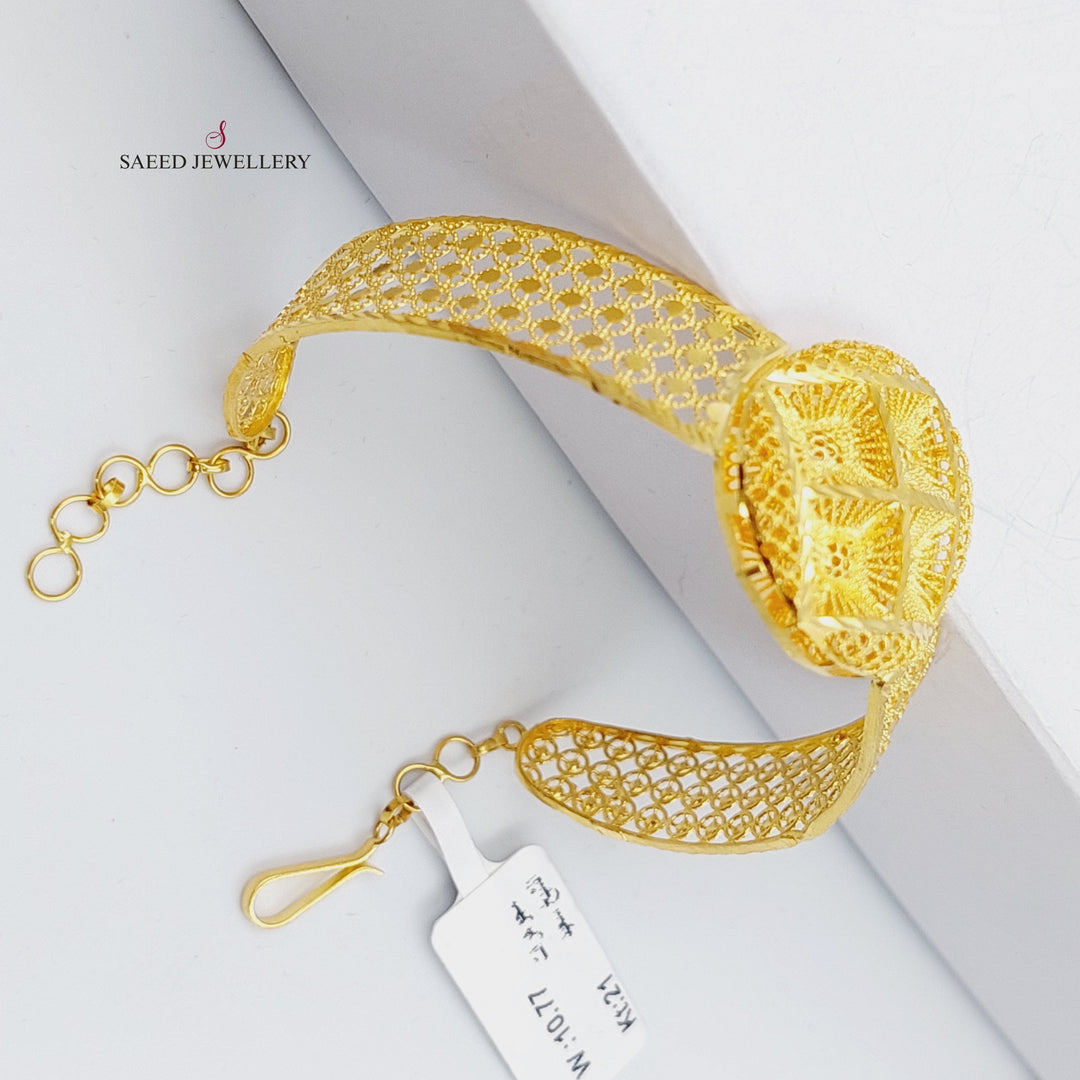 21K Gold Fancy Bracelet by Saeed Jewelry - Image 9