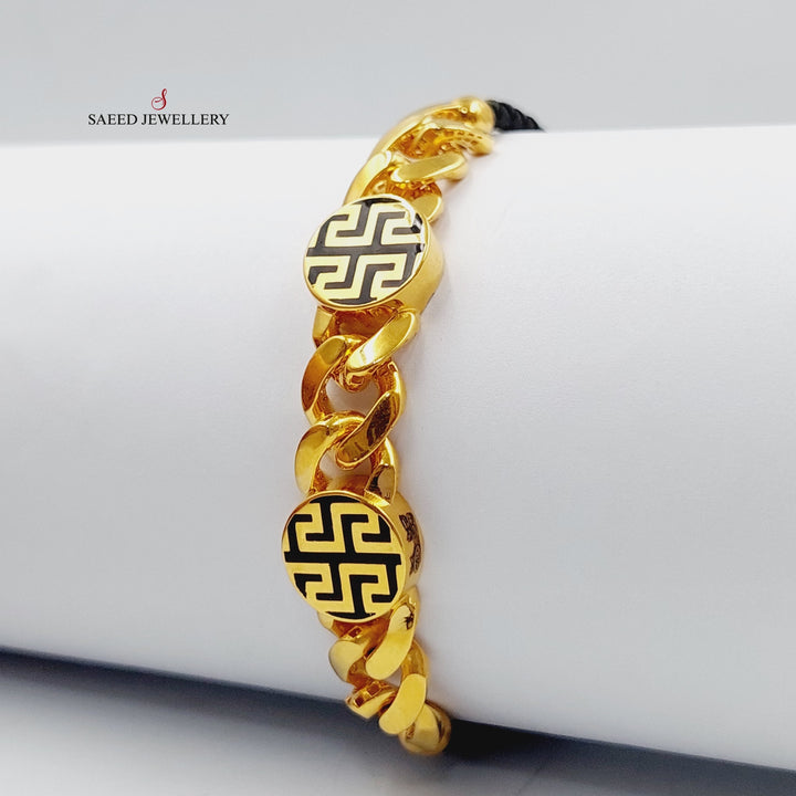 21K Gold Enameled Thread Bracelet by Saeed Jewelry - Image 19