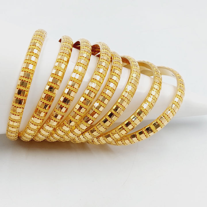 21K Gold Bahraini Bangle by Saeed Jewelry - Image 9