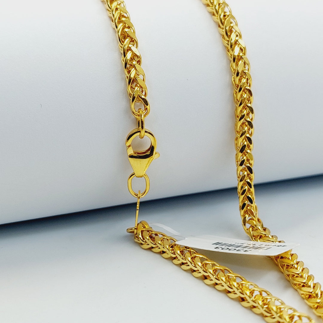 21K Gold 4mm Franco Chain by Saeed Jewelry - Image 9