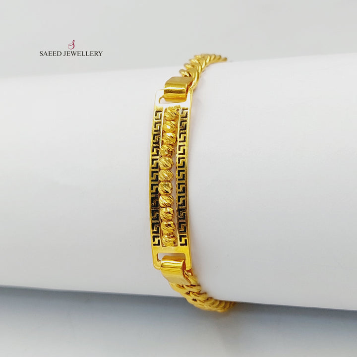 21K Gold Enameled Bar Bracelet by Saeed Jewelry - Image 3