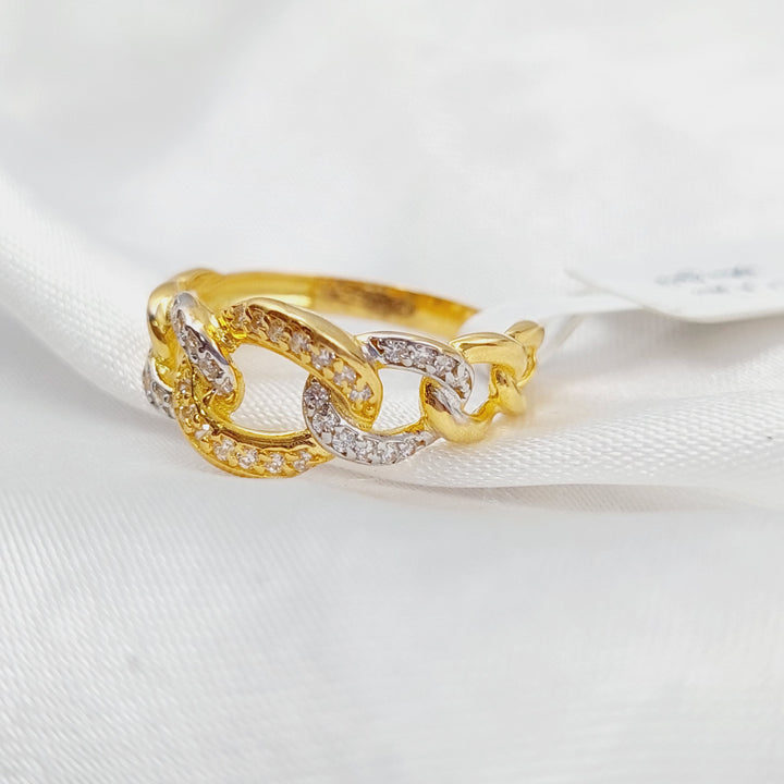 21K Gold Chain Ring by Saeed Jewelry - Image 5