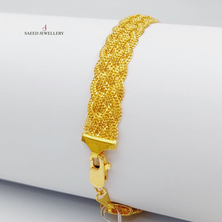 21K Gold Bold Bracelet by Saeed Jewelry - Image 13