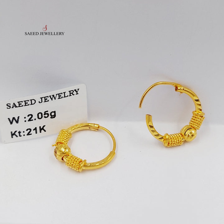 21K Gold Hoop Earrings by Saeed Jewelry - Image 1