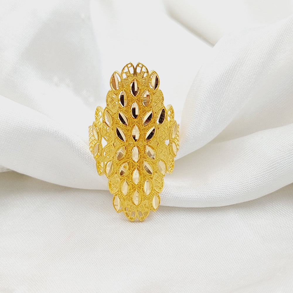 21K Gold Leaf Ring by Saeed Jewelry - Image 2