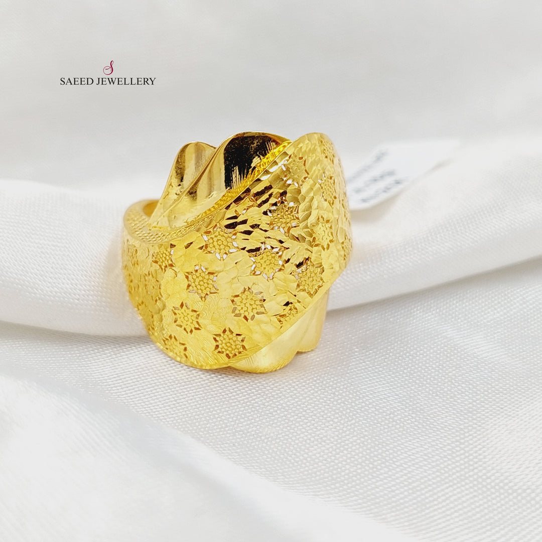 21K Gold Belt Ring by Saeed Jewelry - Image 1