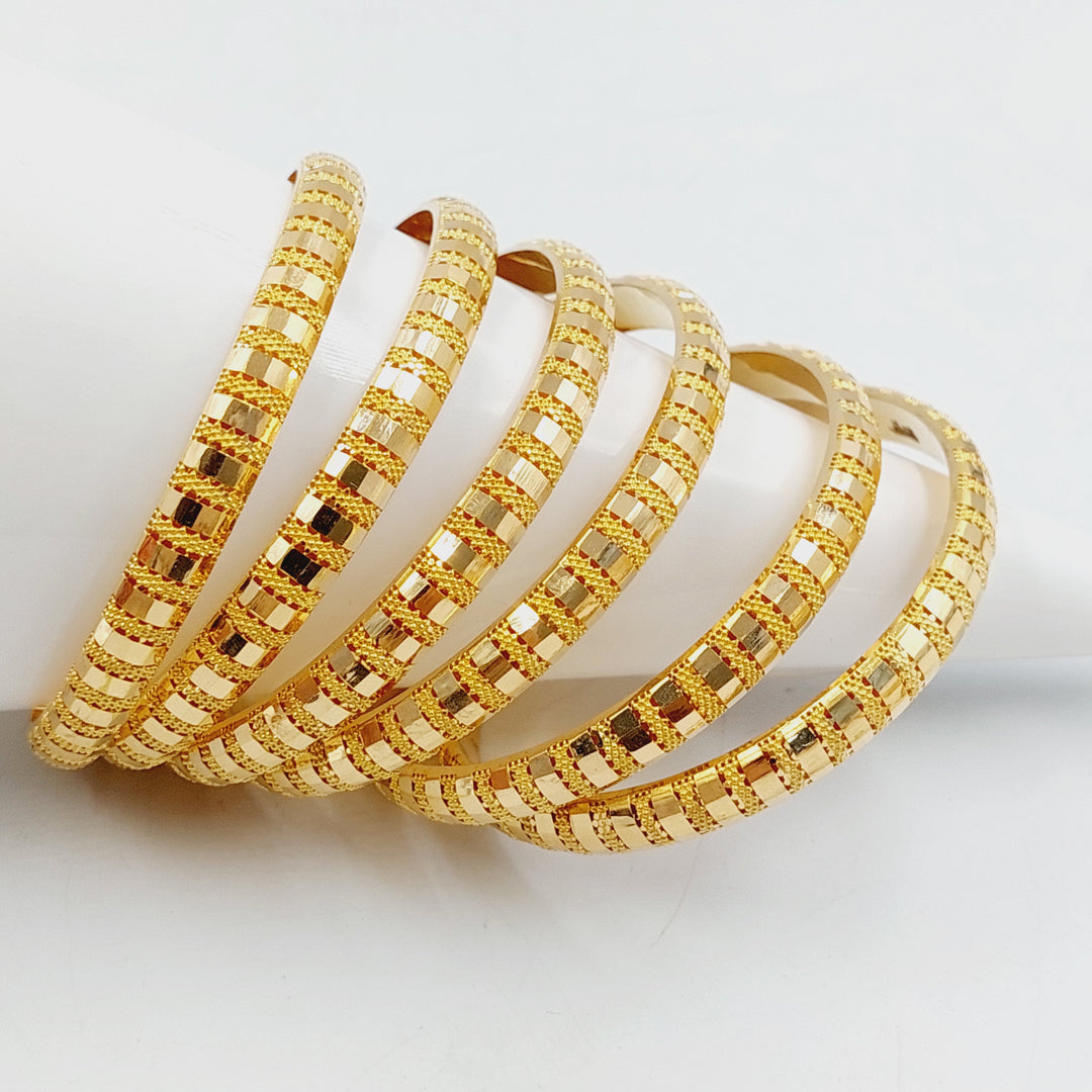 21K Gold Bahraini Bangle by Saeed Jewelry - Image 7