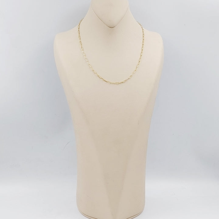 18K Gold 2.50mm 18k Paperclip Chain by Saeed Jewelry - Image 5