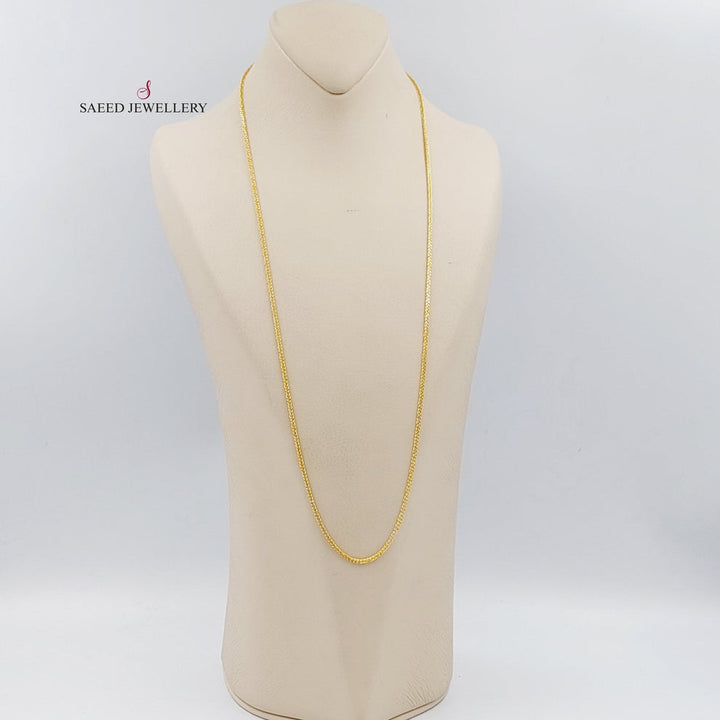 <span>(2mm) Franco Chain 70cm Made of 21K Yellow Gold</span> by Saeed Jewelry-26016