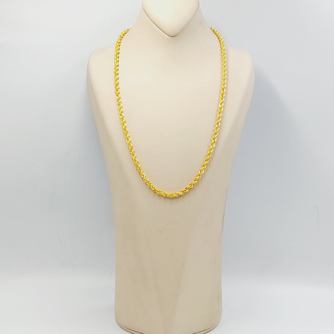 21K Gold 5mm Rope Chain by Saeed Jewelry - Image 11