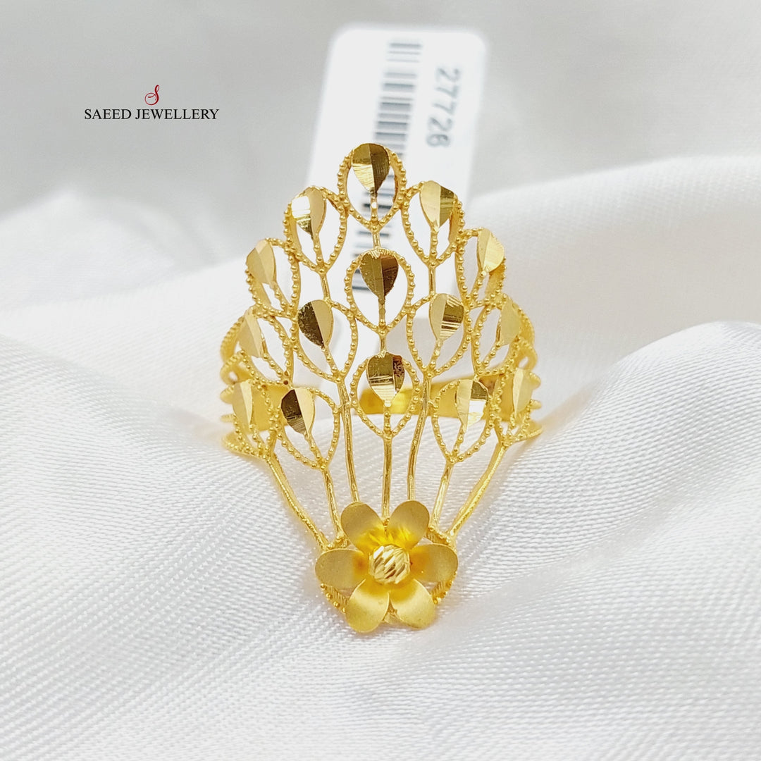 21K Gold Peacock Ring by Saeed Jewelry - Image 3